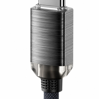 Kabel Pengisian Cepat USB-C ke Lightning PD 27W 1m untuk iPhone, Kabel Sinkronisasi Data Nilon 48-Spindle