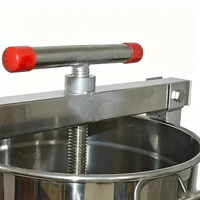 Volledig ingesloten roestvrijstalen waspersmachine met handmatige schroef, honingwas-extractor, pers voor huishoudelijk gebruik, fruitsapcentrifuge, bijenteelt