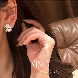 King <b>Silver</b> <b>Stud</b> Earrings S925 Sterling <b>Silver</b> Cat Design Vintage Fashion Everyday Wear - Product Image 3