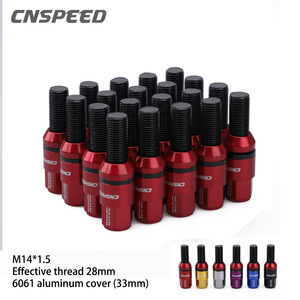 CNSPEED Aluminum Lug Nuts M14x1.5 <b>28mm</b> Thread 6061 Cover 33mm For Car Modification - Product Image 1