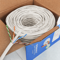 Câble de raccordement Ethernet Shibei Cat6 UTP en cuivre massif PVC, 4 paires, 23AWG, 500 MHz, 305 m pour le câblage structuré des centres de données et des bureaux