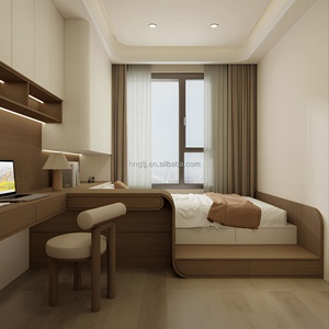 Cama de Plataforma de Madera Maciza Estilo Japandi, Tamaño King/Queen, Estilo Tatami Japonés Moderno, OEM/ODM, Marco Bajo, Gran Espacio de Almacenamiento, para Dormitorio Infantil - Product Image 4