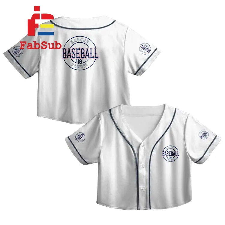 Thăng Hoa Jersey 100 Polyester Phụ Nữ Crop Top Softball Jersey Thăng Hoa Tùy Chỉnh Bóng Rổ Jersey Trống Cho Thăng Hoa