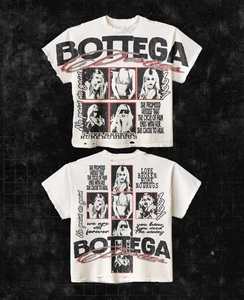 T-shirt vintage 1997 <span class=keywords><strong>Bottega</strong></span> avec motif graphique, délavé, coupe ample, en coton tricoté pour homme - Product Image 3