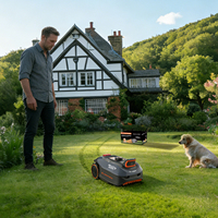 Cortacésped Robótico Yard Force I600 DIY Sin Límites, Batería de 20V 2.5Ah, Control por APP/BT/WiFi para Céspedes de 600m2, 2 Años de Garantía