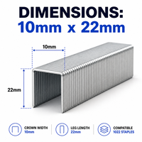 Galvanized 1022 Staples 10J Series Industrial U Type Nails for Furniture and Upholstery Woodworking