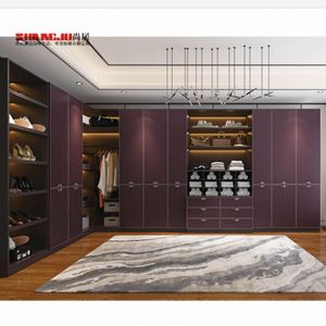Luxury wooden tatami bed with wardrobe and study table design - Product Image 1