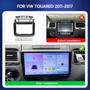 Fabbrica diretta auto Android installare telaio del pannello per VW <span class=keywords><strong>TOUAREG</strong></span> 2011-2017 9 pollici luminoso nero 2 Din auto Touch Screen telaio Carplay - Product Image 4