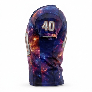 เสื้อฟุตบอลอเมริกันแบบสั่งทำพิเศษลายพิมพ์กาแล็กซี่ หมายเลข 40 รุ่นใหม่มาแรง ระบายอากาศได้ดี แขนสั้น ผ้าตาข่าย 100% สำหรับทุกเพศ - Product Image 2