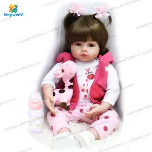 Boneka bayi putri seluruh tubuh realistis baru lahir, boneka silikon vinil mirip anak perempuan baru lahir