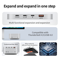 ITGZ Thunderbolt kotak Drive 3 M.2, Solid State Dock M4mini ekspansi Dock JHL7440 kontrol utama Mac Mini kotak eksternal