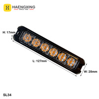 Nouvelle lampe stroboscopique de sécurité pour véhicule, 12V, 18W, étanche, synchronisation, matériau PC, 6 LED, clignotante ambre