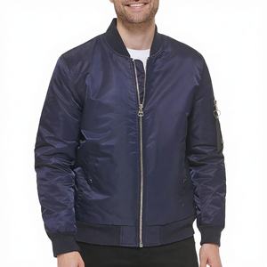 Abrigos de Invierno para Hombre, Estilo Bomber, de Poliéster/Nailon Satinado, con Cierre de Cremallera, Impresión Puff, Servicio OEM, Resistentes al Viento e Impermeables - Product Image 3