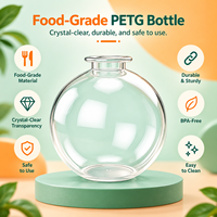 Bouteille d'eau portable pliable 2-en-1 en PETG de qualité alimentaire pour animaux de compagnie (chiens et chats) – 285 ml – Idéale pour l'extérieur – Meilleure vente