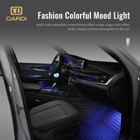Bande LED néon pleine couleur K4 18 1 universelle 64 RGB pour éclairage d'ambiance intérieur de voiture 12V, contrôlée par application, ambiance symphonique