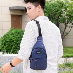 Outdoor Casual Sport Men's Chest Crossbody Messenger Bag Fashion Man Bag Sport Trend Solid Color Single Shoulder Bag - Product Image 6