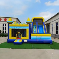 Nouveau style 2026 : Combo toboggan aquatique et château gonflable commercial en PVC 0,55 mm pour enfants, certifié CE, installation facile