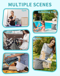 Organisateur d'eau et de séchage réutilisable sac de voyage imperméable et réutilisable personnalisé Gym sacs de sport double poche pour bébé couche lavable maillot de bain - Product Image 6