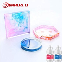 Kit de résine époxy auto-nivelante transparente sans bulles, rapport de mélange 1:1, deux composants, adhésifs pour l'artisanat et la bijouterie
