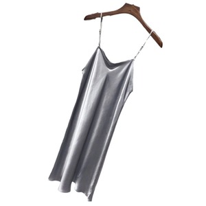 Silk Mulberry C Silkworm C Silk Women's Multicolor Solid Color Base Petticoat Nightgown dress Long Slip Top for Hair - Product Image 5
