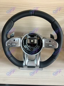 Volante Deportivo W223 de Cuero y Fibra de Carbono para <span class=keywords><strong>Mercedes</strong></span>-<span class=keywords><strong>Benz</strong></span> AMG W222 W253 W213 W206 W463 - Product Image 4