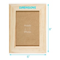 Bingkai Foto DIY Kayu Pinus Keras Yang Belum Selesai 4X6 Kayu