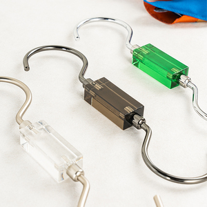 Cửa Hàng Quần Áo Móc Acrylic S Móc Thép Không Gỉ Phổ S Kệ Móc Khăn Hiển Thị Kim Loại Hoop Clip - Product Image 6