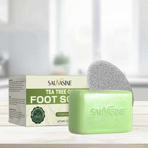 Limpieza profunda exfoliante alisador cuidado <span class=keywords><strong>de</strong></span> la piel del pie aceite <span class=keywords><strong>de</strong></span> árbol <span class=keywords><strong>de</strong></span> té espuma red <span class=keywords><strong>piedra</strong></span> pómez 100g jabón <span class=keywords><strong>de</strong></span> barra sólida para uso diario - Product Image 3