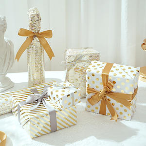Recyclable Wholesale Customization Birthday Christmas Party Roll Gold Foil Paper 0.4*3m Gift Box Custom Wrapping Paper - Product Image 6