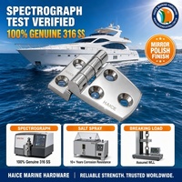Charnière marine décalée en acier inoxydable 316, 57x38mm, pour portes de pont, charnières de porte, accessoires de quincaillerie pour navires, kayaks, yachts et bateaux