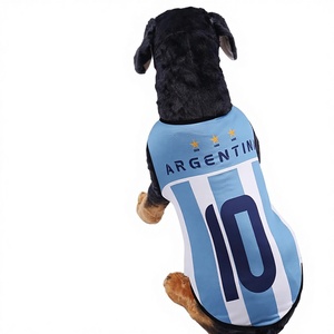Maillot de football rayé respirant pour chien, tenue de sport toutes saisons, taille M - Product Image 1
