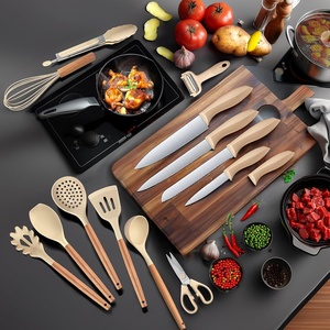Ustensiles de cuisine, matériel de cuisine, ensemble de couteaux de cuisine, ensemble d'ustensiles de cuisine en silicone avec planche à découper - Product Image 3