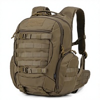 Mini sac à dos tactique d'assaut avec fermeture éclair MOLLE en nylon Oxford et PU pour les voyages en plein air, l'école, le sport, la randonnée et la mode