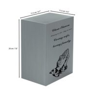 Urna Funeraria de Acero Inoxidable de Primera Calidad, Estilo Europeo, con Manos en Oración, para Cenizas de Bebés o Mascotas, con Logotipo Personalizado