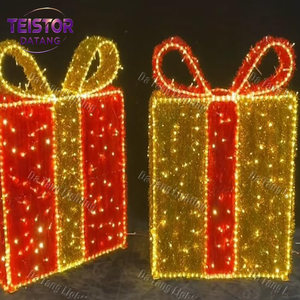 Commercial Christmas Gift Box Motif <b>Light</b> 2D 3D Outdoor Street Decoration for Holiday Landscape Lighting - Product Image 3