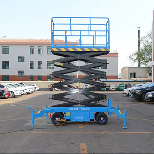 Ali 20ft 30ft 40ft Mini Full Electric Hydraulic <span class=keywords><strong>Scissor</strong></span> <span class=keywords><strong>Lift</strong></span> Self-Propelled CE Certification ABS Material 4-Person Lifting. - Product Image 1