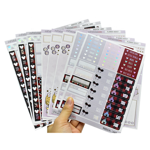 Feuille d'autocollants personnalisés pour planificateur, découpe à la forme, dessin animé, kawaii, autocollants en papier inscriptibles pour scrapbooking décoratif - Product Image 2