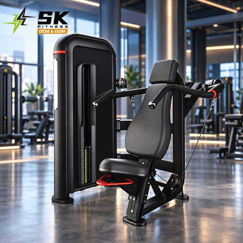 Machine Shoulder Press SK-NC3 Seated Shoulder Press Machine with Weight Stack Side Handles and ...