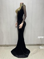 Robe de soirée longue et élégante dorée de luxe pour femme, idéale pour les événements et les scènes - Collection 2026 - Nouveauté irrésistible