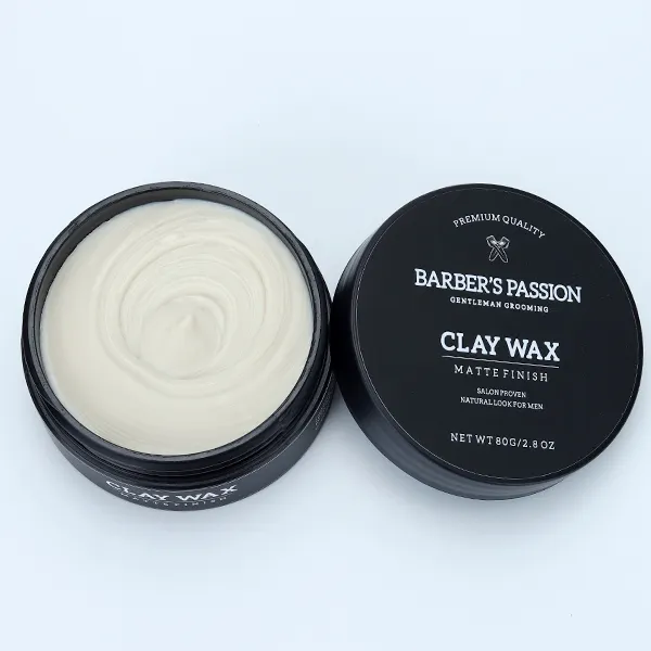 BARBERPASSION Hair Styling Matte Hair Clay Wax Lasting Stereotype Matte Clay Strong Hold Easy Wash Convenient Smooth