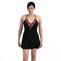 Camisón Sexy de Encaje Floral para Mujer, Secado Rápido, Transpirable, Ropa de Dormir de Primavera/Verano, Talla Única, Lencería hasta la Rodilla