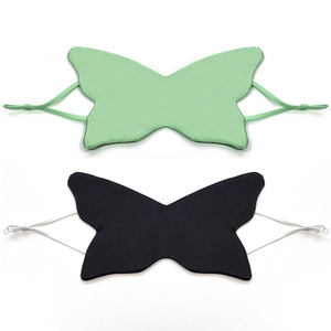 หน้ากากปิดตาผ้าซาตินรูปผีเสื้อออกแบบโลโก้ได้ตามต้องการผ้านุ่มช่วยบรรเทาความหมองคล้ำสำหรับเดินทาง - Product Image 4