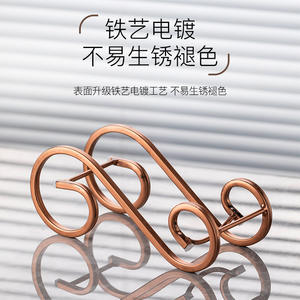 Ensemble de supports à vin en fer de luxe, ronds, résistants à la rouille, pour la décoration de la maison et des fêtes, porte-vin, ornement - Product Image 1