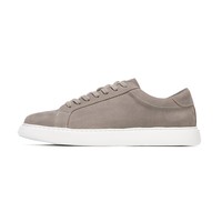 Baskets basses décontractées pour hommes en cuir lavé personnalisées, légères, semelle blanche, respirantes, style rétro, OEM ODM