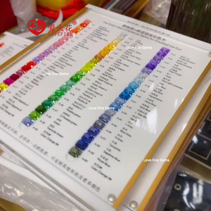 love Fire <strong>Gems</strong> High Quality Cz <strong>Artificial</strong> <strong>Gems</strong> Multi-coloured Loose Gemstone Crushed Ice Cut Cubic Zirconia Color Chart - Product Image 2