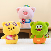 Boneka Hewan Plush Aneka Ragam 8 Inch Grosir, Boneka Campuran untuk Mesin Cakar, Hadiah Karnaval, Hadiah Anak, Paket Besar
