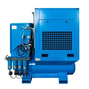 Compresor de aire de 16 bares integrado industrial OEM para máquina de corte por láser compresor de tornillo con tanque y máquina secadora