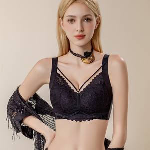 <span class=keywords><strong>Soutien</strong></span>-<span class=keywords><strong>gorge</strong></span> push-up sans fil pour femmes Sexy dentelle grande taille sous-vêtements tricotés mince minceur <span class=keywords><strong>soutien</strong></span>-<span class=keywords><strong>gorge</strong></span> de rassemblement réglable grand - Product Image 2