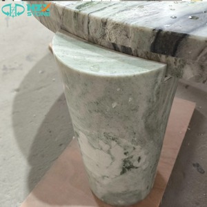 Tavolino da Caffè HZX in Pietra Naturale Personalizzato, Lussuoso Arredo Shangri-La in Marmo Verde Giada per Decorazione Soggiorno - Product Image 3