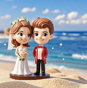 Tùy chỉnh bizbobbler 7 "sống động như thật handpainted nhựa vài đám cưới bobbleheads cho trang trí đám cưới và ủng hộ - Product Image 6